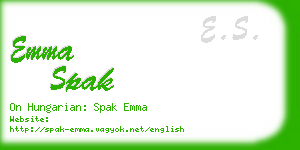 emma spak business card